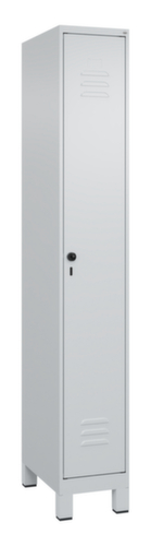 C+P Armoire vestiaire Classic Plus pour une séparation en noir et blanc, largeur de compartiment 300 mm