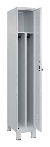 C+P Armoire vestiaire Classic Plus pour une séparation en noir et blanc, largeur de compartiment 300 mm