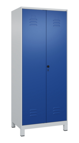 C+P Armoire vestiaire pour EPI Classic Plus pour une séparation en noir et blanc, largeur de compartiment 400 mm