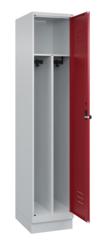 C+P Armoire vestiaire Classic Plus pour une séparation en noir et blanc, largeur de compartiment 400 mm