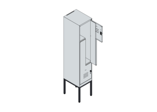 C+P Armoire vestiaire Z Classic Plus, largeur de compartiment 200/400 mm