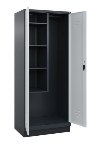C+P Armoire d'entretien Classic Plus avec cloison de séparation médiane raccourcie
