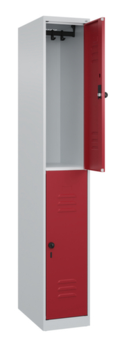 C+P Armoire vestiaire à deux niveaux Classic Plus, largeur de compartiment 300 mm