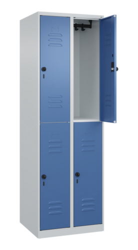 C+P Armoire vestiaire à deux niveaux Classic Plus, largeur de compartiment 300 mm