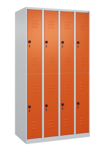 C+P Armoire vestiaire à deux niveaux Classic Plus, largeur de compartiment 250 mm
