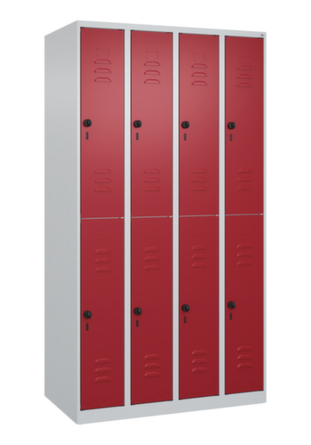 C+P Armoire vestiaire à deux niveaux Classic Plus, largeur de compartiment 250 mm