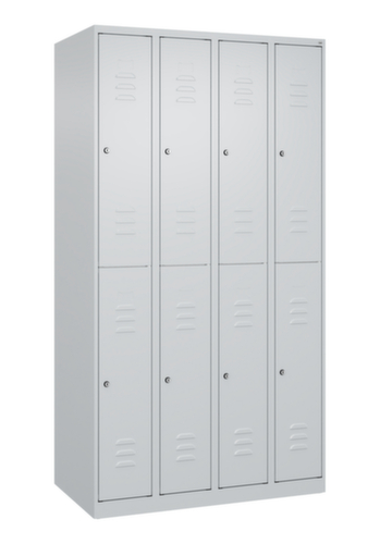 C+P Armoire vestiaire à deux niveaux Classic Plus, largeur de compartiment 250 mm