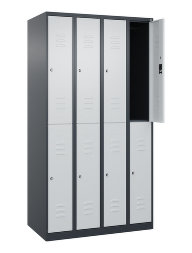 C+P Armoire vestiaire à deux niveaux Classic Plus, largeur de compartiment 250 mm