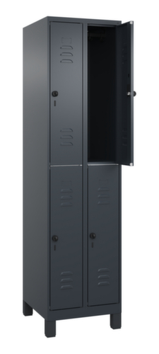 C+P Armoire vestiaire à deux niveaux Classic Plus, largeur de compartiment 250 mm