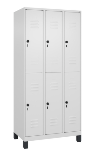 C+P Armoire vestiaire à deux niveaux Classic Plus, largeur de compartiment 300 mm