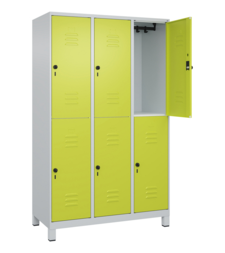 C+P Armoire vestiaire à deux niveaux Classic Plus, largeur de compartiment 400 mm