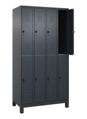 C+P Armoire vestiaire à deux niveaux Classic Plus, largeur de compartiment 250 mm