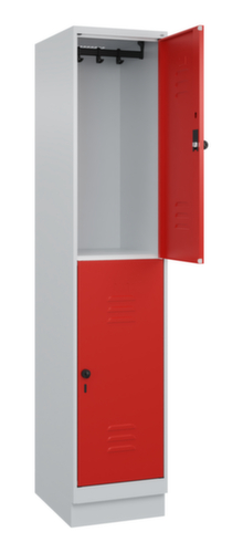 C+P Armoire vestiaire à deux niveaux Classic Plus, largeur de compartiment 400 mm