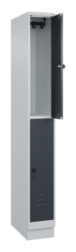 C+P Armoire vestiaire à deux niveaux Classic Plus, largeur de compartiment 250 mm