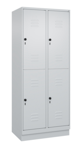 C+P Armoire vestiaire à deux niveaux Classic Plus, largeur de compartiment 400 mm