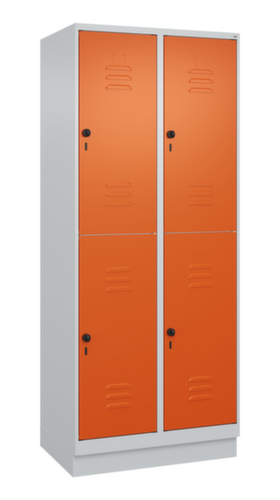 C+P Armoire vestiaire à deux niveaux Classic Plus, largeur de compartiment 400 mm