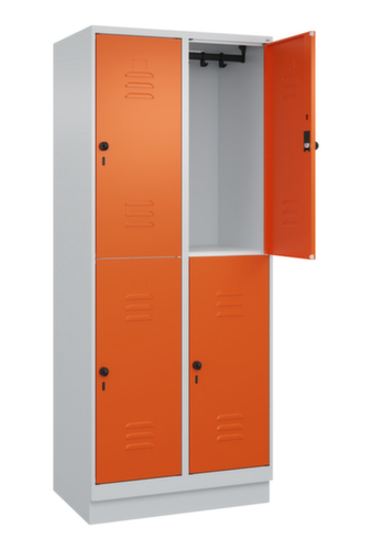 C+P Armoire vestiaire à deux niveaux Classic Plus, largeur de compartiment 400 mm