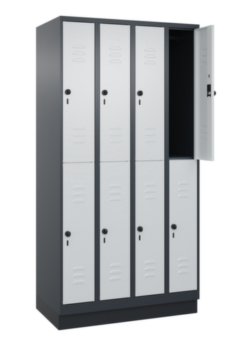 C+P Armoire vestiaire à deux niveaux Classic Plus, largeur de compartiment 250 mm