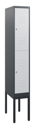 C+P Armoire vestiaire à deux niveaux Classic Plus, largeur de compartiment 300 mm