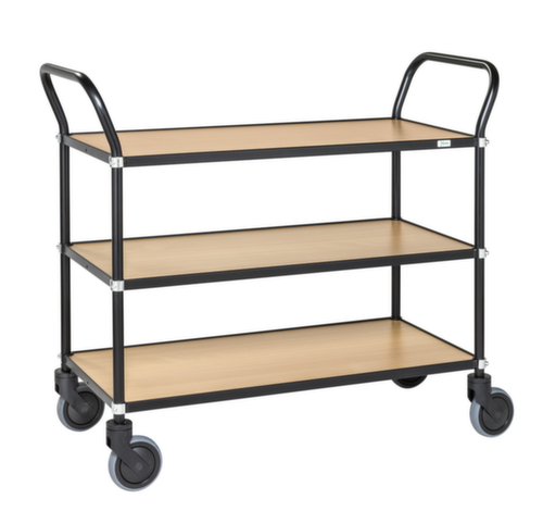Kongamek chariot à plateaux avec 2 barres de poussée 950x430 mm, force 250 kg, 3 plateaux