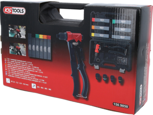 KS Tools 3 in 1 hand rivet pliers set