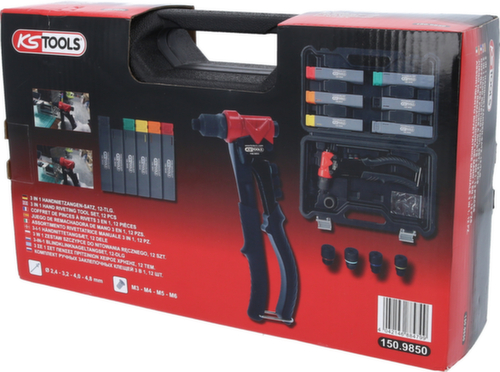 KS Tools 3 in 1 hand rivet pliers set