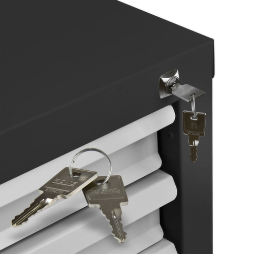 Armoire à tiroirs MAMMUT, 7 tiroir(s), RAL7016 gris anthracite/RAL7035 gris clair