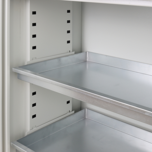 Armoire pour produits dangereux avec tablettes de rétention, hauteur x largeur x profondeur 1000 x 1000 x 500 mm