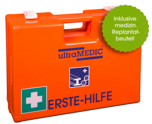 ultraMEDIC Mallette de premiers secours avec remplissage spécifique au secteur, calage selon DIN 13157