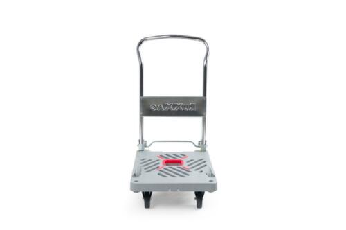 RuXXac Chariot à barre de poussée Dandy avec surface de chargement en plastique, force 180 kg, plateau longueur x largeur 740 x 465 mm