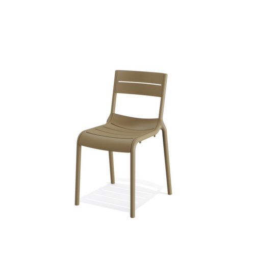 VEBA chaise de terrasse Essentials Calor, assise sable, piètement 4 pieds