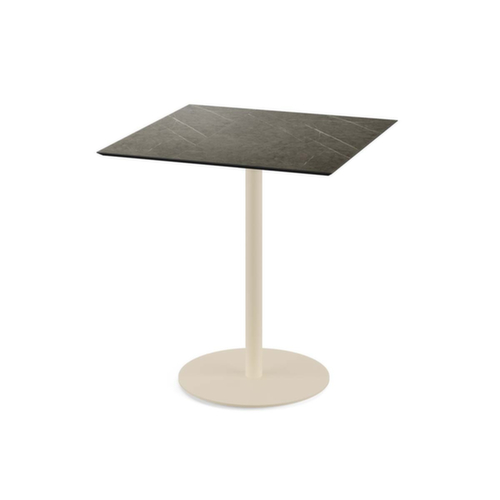 VEBA Table de bistro Essentials Urban, largeur x profondeur 700 x 700 mm, panneau Midnight Marble