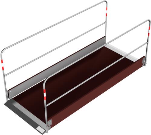 Schake Passerelle piétons avec plateforme en bois, longueur x largeur 2700 x 1000 mm