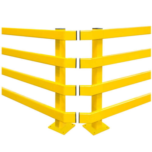 Moravia Montants BLACK BULL XL pour rambarde de protection anticollision, montant, hauteur x largeur 1000 x 80 mm