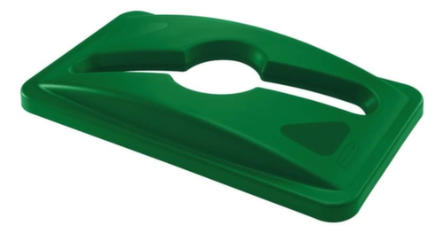 Rubbermaid Couvercle Slim Jim® pour déchets mixtes pour collecteur de recyclage, vert