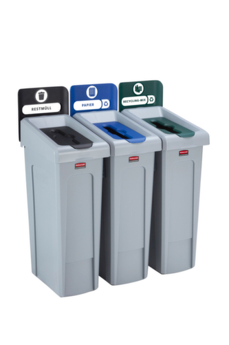 Rubbermaid Tableau d'information Slim Jim® pour station de recyclage