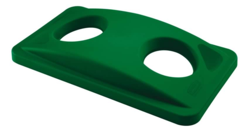 Rubbermaid Couvercle Slim Jim® pour introduction de bouteilles pour collecteur de recyclage, vert