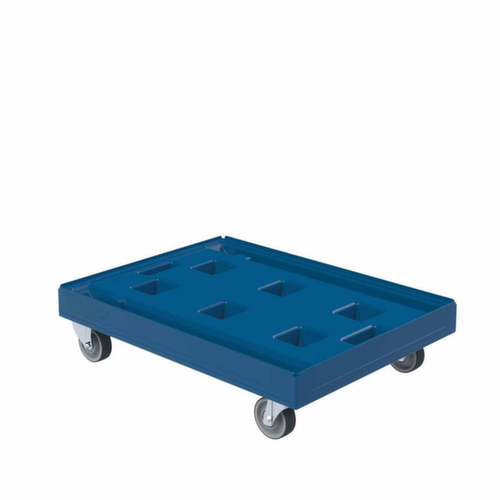 Rouleau de transport FAVORIT XL avec surface de chargement en plastique, force 300 kg, TPE bandage