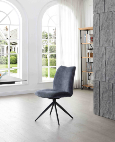 Bisley Siège visiteur Easy Meet F 739 avec dossier capitonné, assise tissu (100 % polyester), bleu Oxford