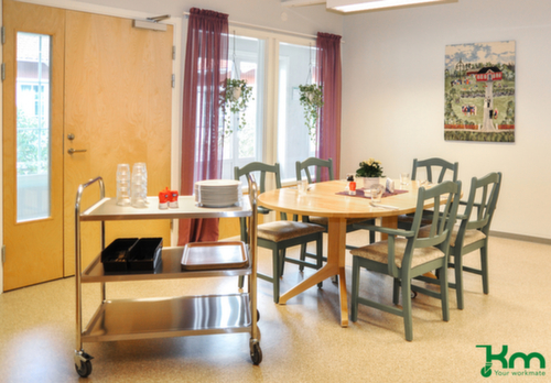 Kongamek Chariot à plateaux en acier inoxydable, force 100 kg, 3 plateaux