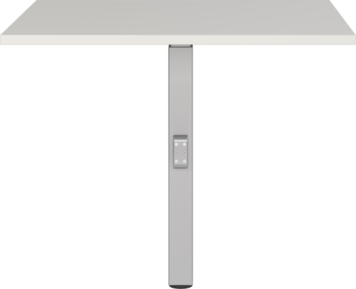Angle de liaison anguleux GW-MAILAND 7906 avec pied d'appui, largeur x profondeur 800 x 800 mm, plaque gris clair