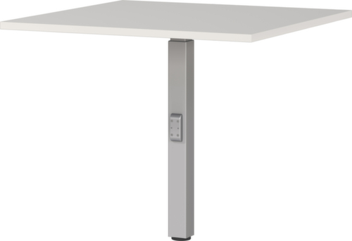 Angle de liaison anguleux GW-MAILAND 7906 avec pied d'appui, largeur x profondeur 800 x 800 mm, plaque gris clair