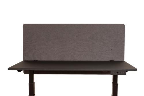 LUXOR Cloison de table insonorisante RECLAIM, hauteur x largeur 600 x 1200 mm, paroi gris ardoise