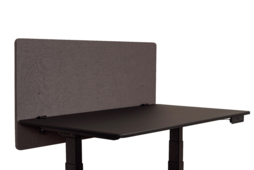LUXOR Cloison de table insonorisante RECLAIM, hauteur x largeur 600 x 1200 mm, paroi gris ardoise