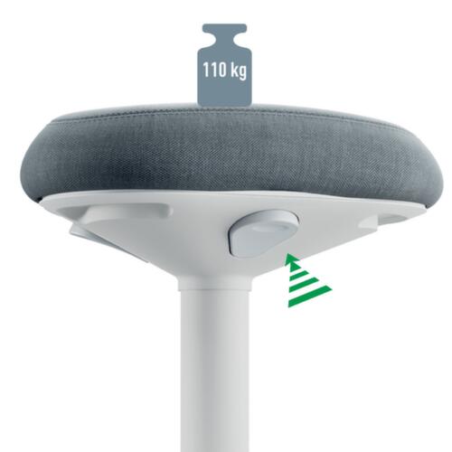 Leitz tabouret assis-debout Ergo Active, assise gris, partie inférieure du pied antidérapante
