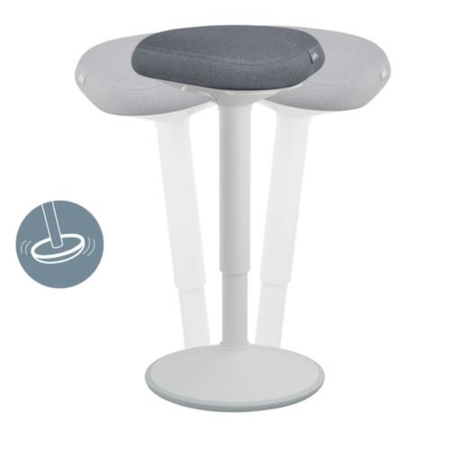 Leitz tabouret assis-debout Ergo Active, assise gris, partie inférieure du pied antidérapante