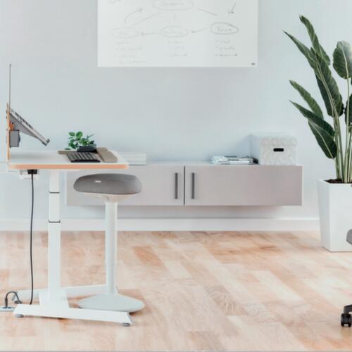 Leitz tabouret assis-debout Ergo Active, assise gris, partie inférieure du pied antidérapante