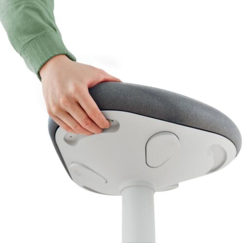 Leitz tabouret assis-debout Ergo Active, assise gris, partie inférieure du pied antidérapante