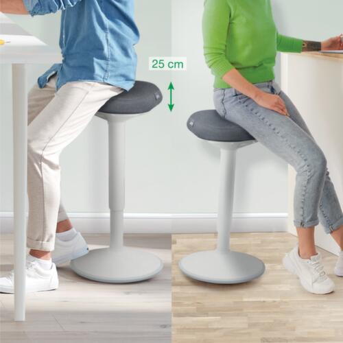 Leitz tabouret assis-debout Ergo Active, assise gris, partie inférieure du pied antidérapante