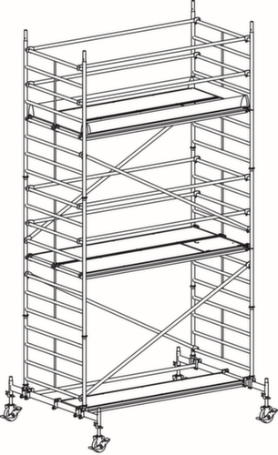 Hymer Échafaudage roulant 8073 avec traverse roulante